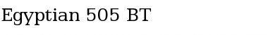 Egyptian505 BT Roman Font