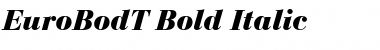 EuroBodT Bold Italic Font