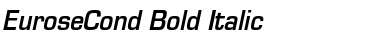 EuroseCond Bold Italic Font