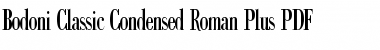 Bodoni Classic Condensed Plus Roman Font