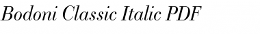 Bodoni Classic Italic Font
