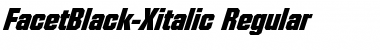 FacetBlack-Xitalic Regular Font