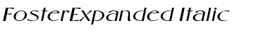 FosterExpanded Italic Font