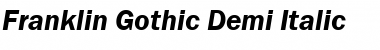 Franklin Gothic Demi Italic Font
