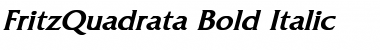 FritzQuadrata Bold Italic Font
