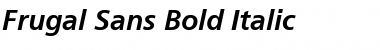 Frugal Sans Bold Italic Font