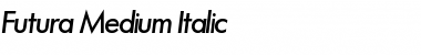 Futura-Medium Italic Regular Font