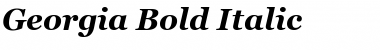 Georgia Bold Italic Font