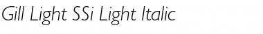 Gill Light SSi Light Italic