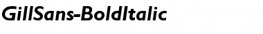 GillSans-BoldItalic Regular Font