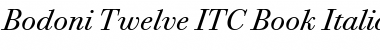 Bodoni Twelve ITC Book Italic Font
