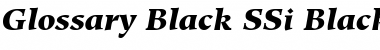 Glossary Black SSi Black Italic Font