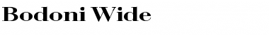 Bodoni Wide Regular Font