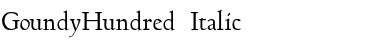 GoundyHundred Italic Font