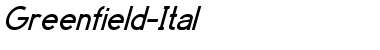 Download Greenfield-Ital Font