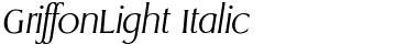 GriffonLight kursiv Font