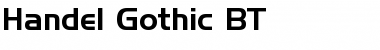HandelGothic BT Regular Font