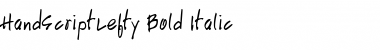 HandScriptLefty Bold Italic Font