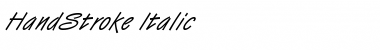 HandStroke Italic Font