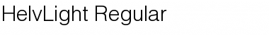 HelvLight Regular Font
