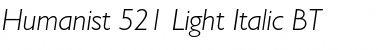 Humanst521 Lt BT Light Italic