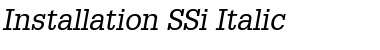 Installation SSi Italic Font