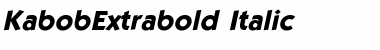 KabobExtrabold Italic Font
