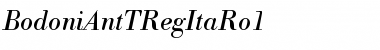 BodoniAntTRegItaRo1 Regular Font