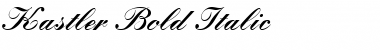 Kastler Bold Italic Font