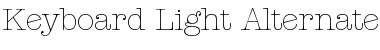 Keyboard Light Alternate SSi Light Alternate Font