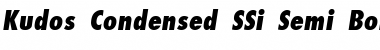 Kudos Condensed SSi Semi Bold Condensed Italic Font